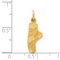 14K Gold Ballet Slipper Charm Ballerina FindingKing 22 X 7mm Jewerly